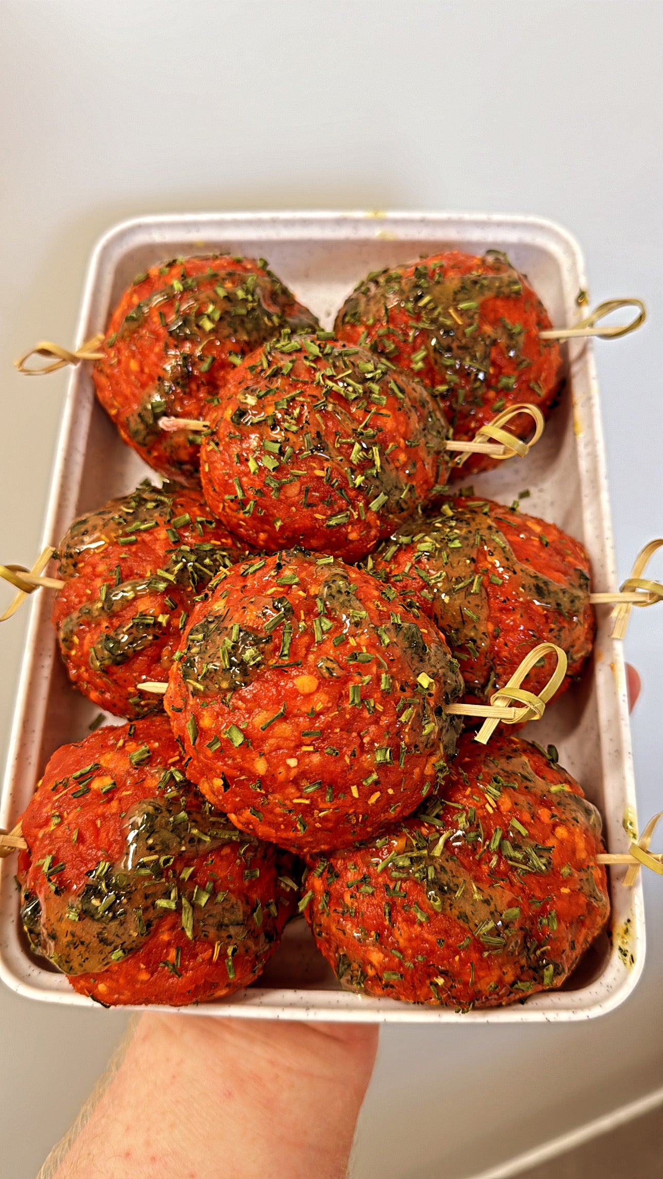 Rosemary and Garlic Lamb Burger Bomb