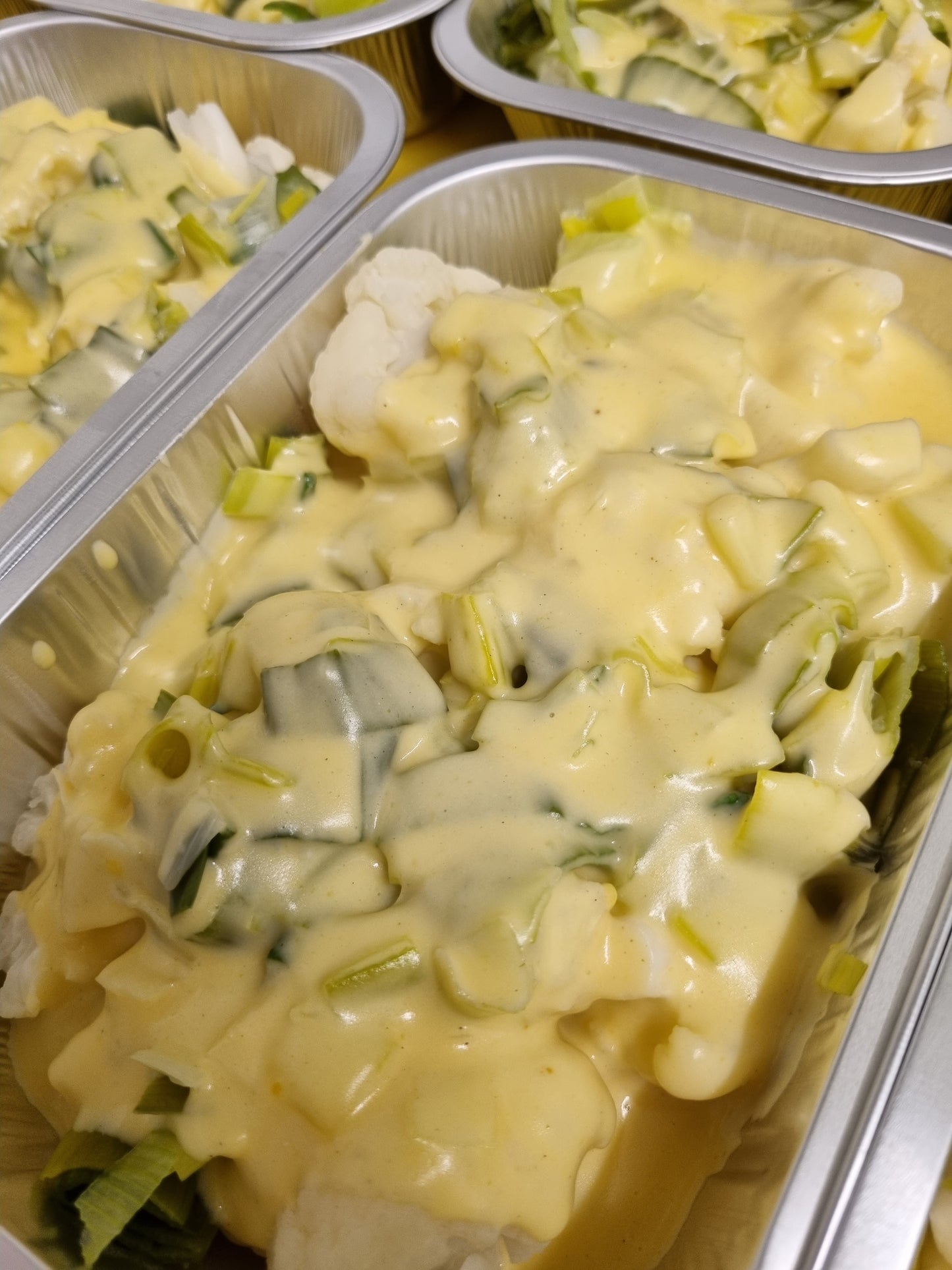 Cheesy Cauliflower and leeks